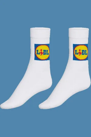 Lidl 1 paar Sokken maat 39 - 42 - Sportsokken - Festival Sokken - Fanwear - Fancollectie - Fanwear - Witte Sok