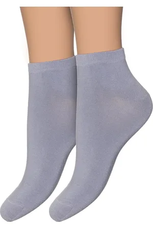 Bonnie Doon Bamboe Sneakersokken Dames Blauw/Grijs maat 36/42 - 2 paar - Licht, Ademend, Soepel - Zeer Comfortabel en Zacht - Korte sokken - Zakken niet af - Bamboo Viscose Rayon - Antibacteriële Werking - Milieubewust - - OL0410992.282