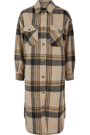 Pieces® PCFINOLA LONG OVERSHIRT Dames Jas - Maat XS
