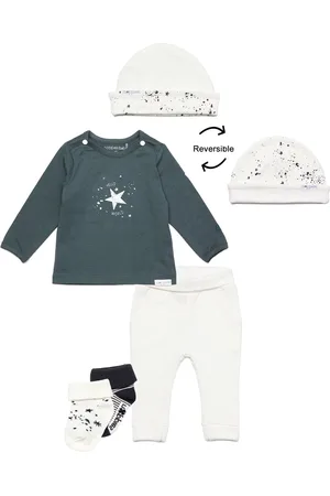 Noppies Kledingset - 5delig - Broek Humpie - Shirt Lux Slade - Muts - 2 paar sokjes - Maat 56