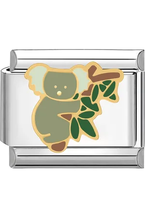quiges Schakel - Bedel - 9mm - charms - Kleurrijk - Koala beer - Geschikt voor - Nomination- armband - Schakelarmband - italy bedels armband