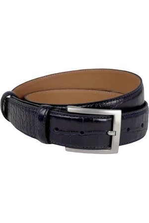 ARRIGO BELLO Leren riem krokoprint - Riem Heren - Riem Dames - 3.5 cm - Riemmaat: Lengte 125 cm (Taillemaat tot 105 cm)