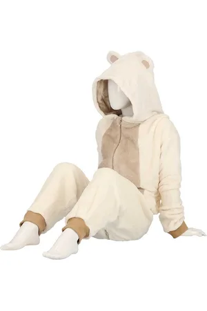 Apollo Unisex Kinder Onesie Beer - Beige - Maat 128/134