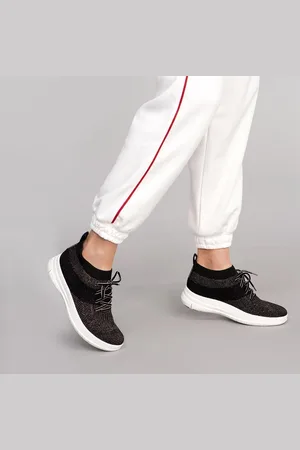 FitFlop Uberknit Slip-On High Top Sneaker - Sneaker laag gekleed - Dames - Maat 37 - ;Zwarte - J30-501 -Black/Bronze Metall