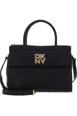 DKNY Leren Handtas Schoudertas Rosa Satchel Zwart