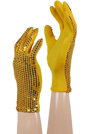 Apollo Glitter handschoenen - - One size - Michael Jackson handschoen - Popster glitter handschoen - Carnaval - Stoffen handschoen - Carnaval