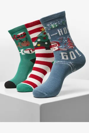Urban classics Ho Ho Ho Christmas 3-Pack Sokken - 43/46