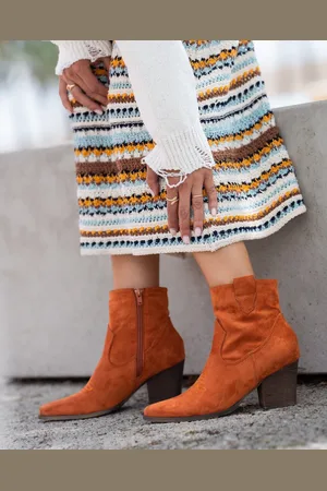 Buonarotti Dames Cowboylaarzen Kort - - Suedine - Maat 36