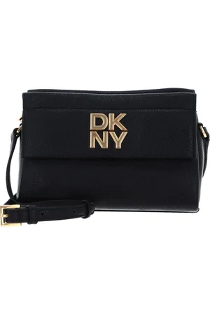 DKNY Leren Schoudertas Rosa Crossbody Bag Zwart
