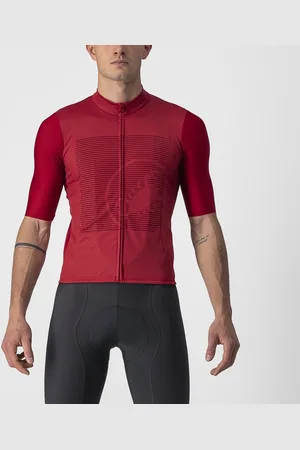 Castelli Fietsshirt Korte Mouwen Heren Rood Bordeaux - BAGARRE JERSEY PRO RED BORDEAUX-M