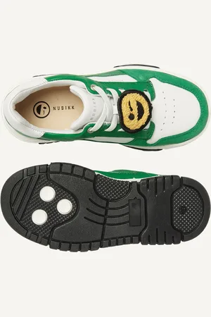 Nubikk BASKET COURT JR WHITE LEATHER GREEN Sneaker / Jongen/Meisje schoenen - - 30 - (8719156569737)