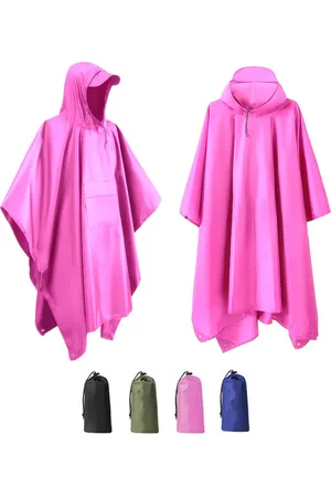 Merkloos Poncho met Opbergtas - Regenponcho Waterdicht - Fietsponcho Sneldrogend - Winddicht - Unisex - Dames & Heren - One size