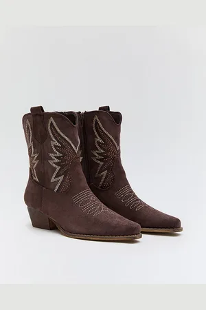 Buonarotti Vrouwen Cowboylaarzen Kort - Zwart - Suedine - Maat 39