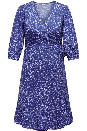 ONLY CARLIVIA 3/4 WRAP MIDI DRESS WVN NOOS - Dames - Mini jurken