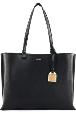 DKNY Leren Schoudertas Alya Tote Zwart