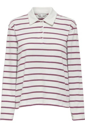 ONLY T-shirt Onlsira L/s Polo Jrs 15356460 Burgundy Dames Maat - L