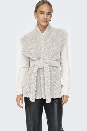 ONLY Gilet Onlganja Teddy Waistcoat Life Cc Ot 15323257 White Sand Dames Maat - S