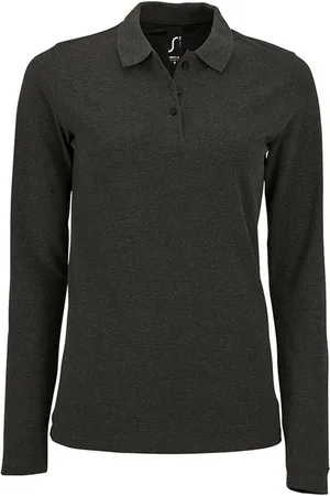 AWDis SOLS Dames/dames Perfecte Lange Mouw Pique Polo Shirt