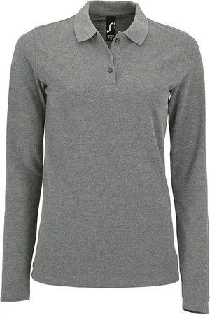 AWDis SOLS Dames/dames Perfecte Lange Mouw Pique Polo Shirt