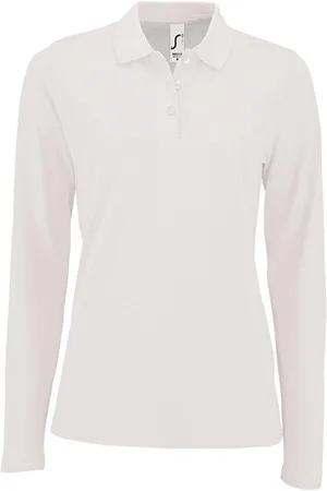 AWDis SOLS Dames/dames Perfecte Lange Mouw Pique Polo Shirt