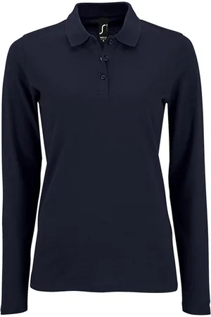 AWDis SOLS Dames/dames Perfecte Lange Mouw Pique Polo Shirt