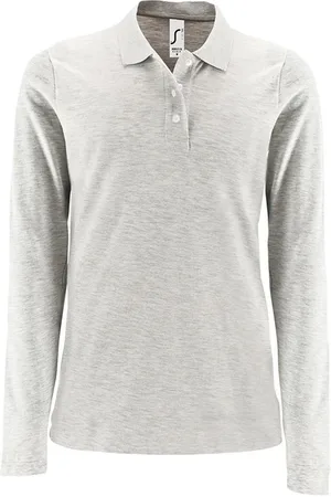 AWDis SOLS Dames/dames Perfecte Lange Mouw Pique Polo Shirt