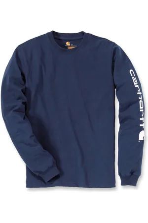 Carhartt T-Shirt Logo Long Sleeve T-Shirt Navy-M