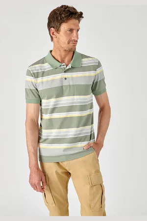 Damart Jersey poloshirt met strepen - Heren - - XL