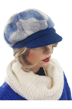 Fiebig Wollen baret damespet winterpet met kort klepje kleur maat S/M 55 56 centimeter