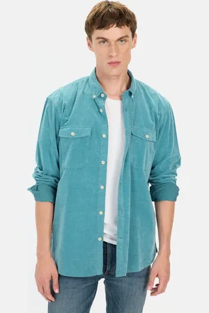 Camel Active Regular fit overhemd met lange mouwen in ribfluweel - Maat menswear-L