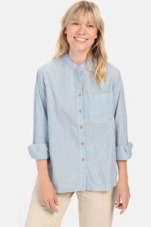 Camel Active Gestreepte blouse met relaxte pasvorm - Maat womenswear-L - -Wit