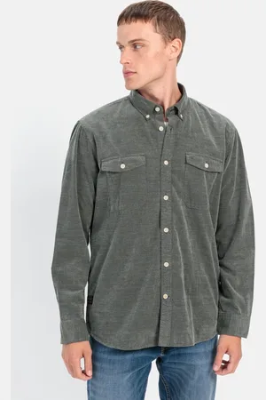 Camel Active Regular fit overhemd met lange mouwen in ribfluweel - Maat menswear-6XL