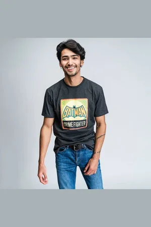 Batman Heren-T-Shirt met Korte Mouwen Donker Volwassenen - L