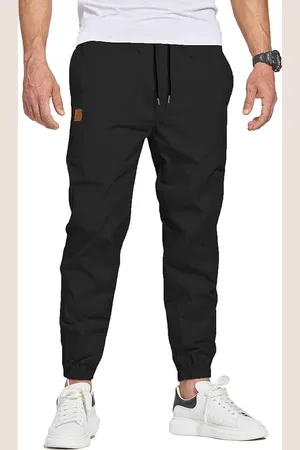 Merkloos Cargobroek Chino broek heren cargobroek vrijetijdsbroek heren joggingbroek heren katoenen sportbroek trainingsbroek met trekkoord casual broek met zakken - Maat L - Kleur: