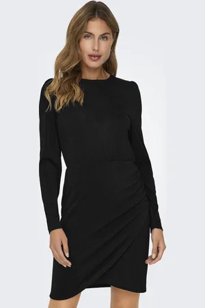 ONLY ONLRICH L/S GLITTER DRESS JRS Dames Jurk - Black Black Glitter