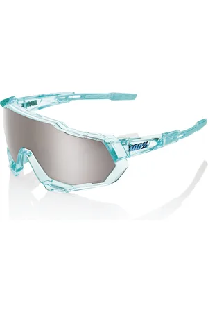 100% Speedtrap - Polished Translucent Mint - HiPER Silver Mirror Lens