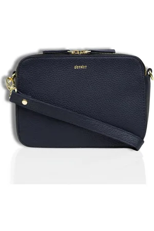 DSTRCT | Floater Field 430 | Leren schoudertas blauw