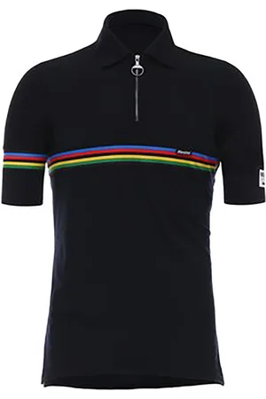 Santini UCI Merino Wool Polo Jersey-XS