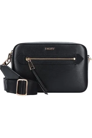DKNY Leren Schoudertas Bryant Camera Bag Zwart