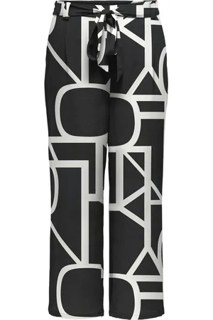 ONLY CARLUX LIFE PALAZZO ANKLE PANT NOOS Dames Broeken - Maritime Great Logo