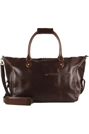 Buckle & Seam Leren Reistas Linwood Blu Weekender Donkerbruin