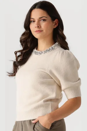 Neo Noir Maia Stone Knit Blouse Truien & vesten Dames - Sweater - Hoodie - Vest- - Maat XS