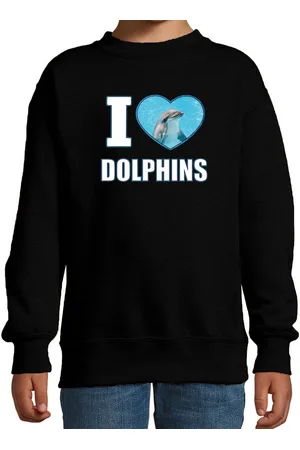 Bellatio Decorations I love dolphins sweater met dieren foto van een dolfijn voor kinderen - cadeau trui dolfijnen liefhebber - kinderkleding / kleding 122/128