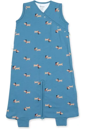 Bemini Babyslaapzak - MAGIC BAG 4-12m - TOG 0.5 - Jersey - Print wouff Turquoise