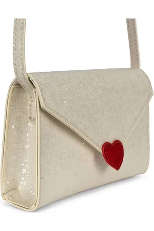 Konges Sløjd Konges Sløjd Love Letter Schoudertasje met glitter - Cream Glitter