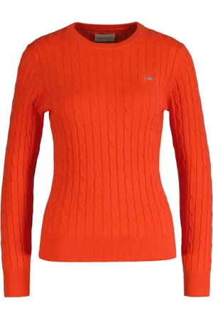 GANT Gebreide trui STRETCH COTTON CABLE C-NECK
