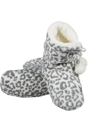 Apollo Home boots soft panterprint ecru/grijs maat 34/36
