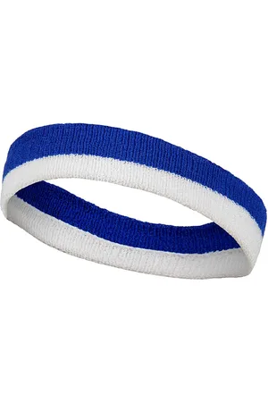 Apollo Feest hoofdband - gekleurde hoofdband kobalt blauw-wit one size