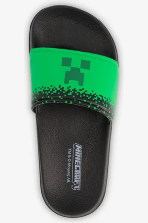 Minecraft Kinder badslippers groen - Maat 28
