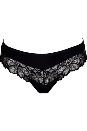 After Eden D-cup & up TEXAS String Dames Onderbroek - Black - Maat M